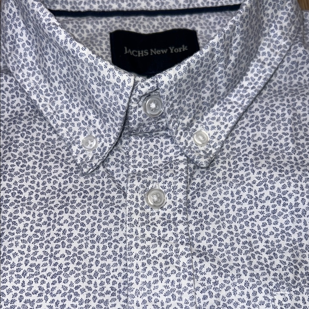 NWOT - JACHS New York Blue Casual Button Down Shirt Classic Design - Picture 3 of 7
